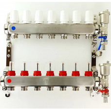 Коллектор из нержавеющей стали с расходомерами, с воздухоотводчиками на 7 вых. VR113-07A VIEIR
